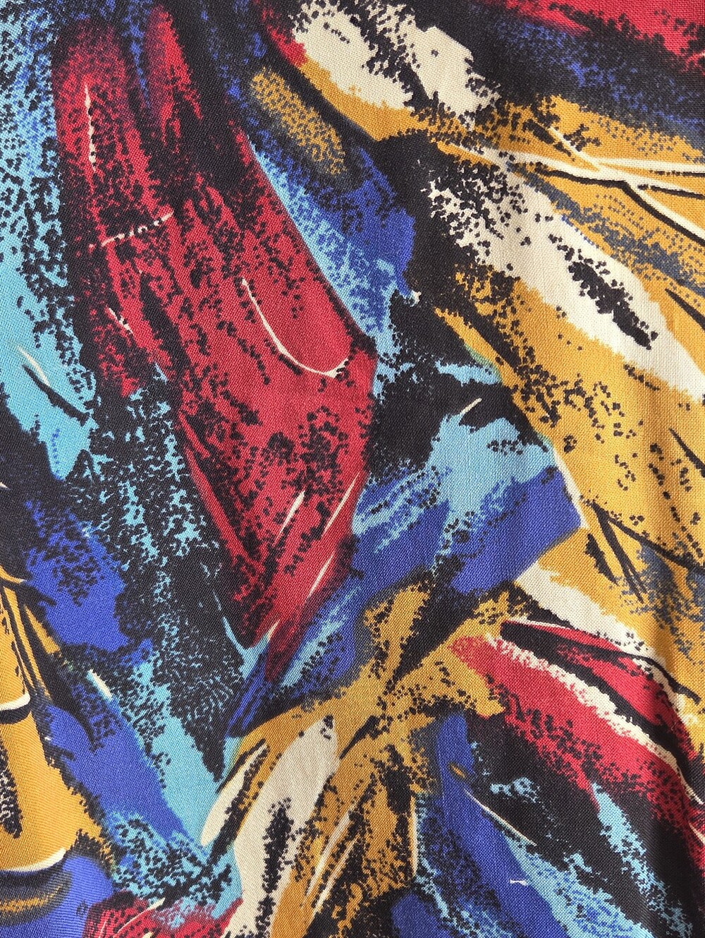 Vintage Multicolor Short-Sleeve Shirt - Yellow/Blue/Red - Picture 8 of 8